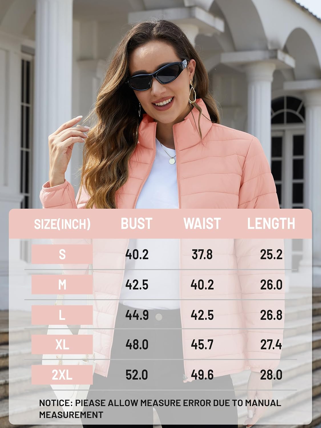 TACVASEN Women's Puffer Jackets Quilted Packable Puffy Coats Lightweight Winter Warm Zip Up Down Jacket Stand Collar - Image 7