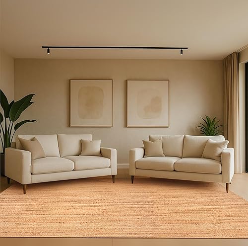 Miniatura 9 de Hausattire Alfombra Trenzada Bohemia Redonda de 4' - Multicolor, Alfombra de Área Circular de Yute y Algodón Estilo Granja para Cocina, Dormitorio