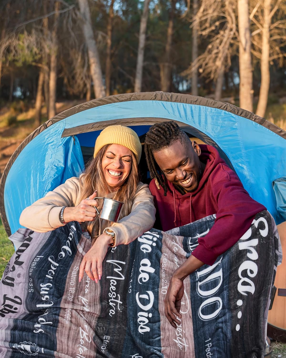 Bozidol Christian Gifts for Men, 50"X60" Spanish Christian Throw Blanket with Bible Verses Scripture, Spiritual Inspirational Religious Baptism Christmas Birthday Gifts for Dad Husband Pastor Friends - Image 6