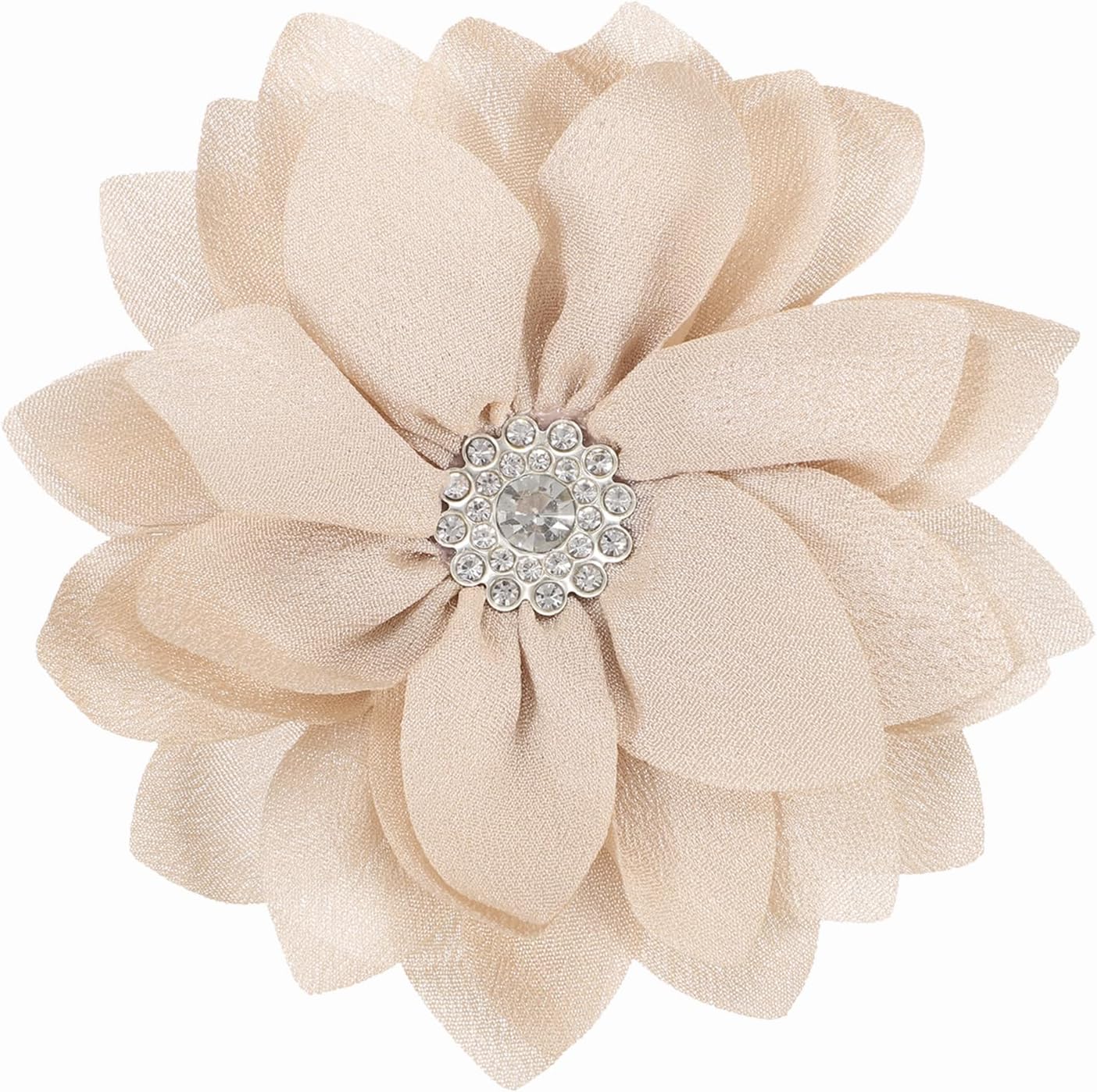 PATIKIL Elegant Flower Brooch Pin for Women, Fabric Flower Floral Crystal Brooch Lapel Pin for Wedding Party Gift Suit Clothes Hat Dress Coat Accessories