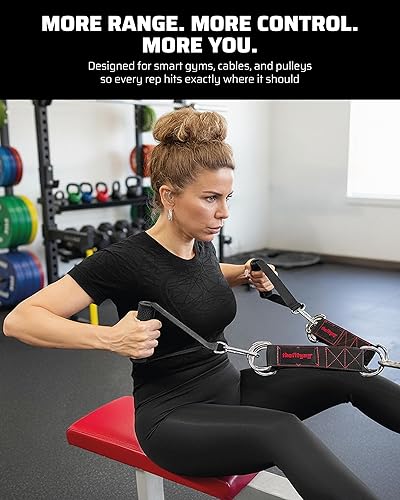 Miniatura 3 de Correas de extensión para cables (par)  Accesorios de gimnasio ajustables de alta resistencia para máquinas de cable y polea, barras y mangos  5