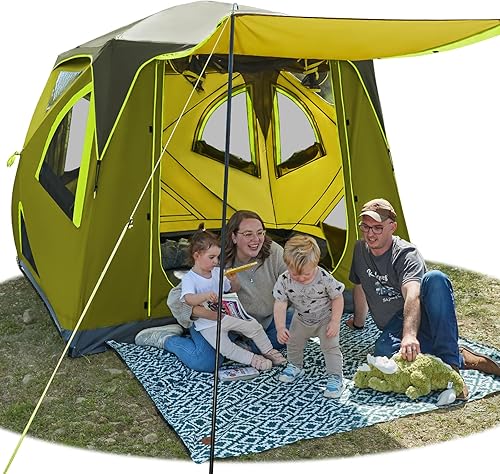 TIMBER RIDGE Tienda de campaña desplegable instantánea para 4 personas, fácil instalación de 60 segundos, resistente a la intemperie, tienda de