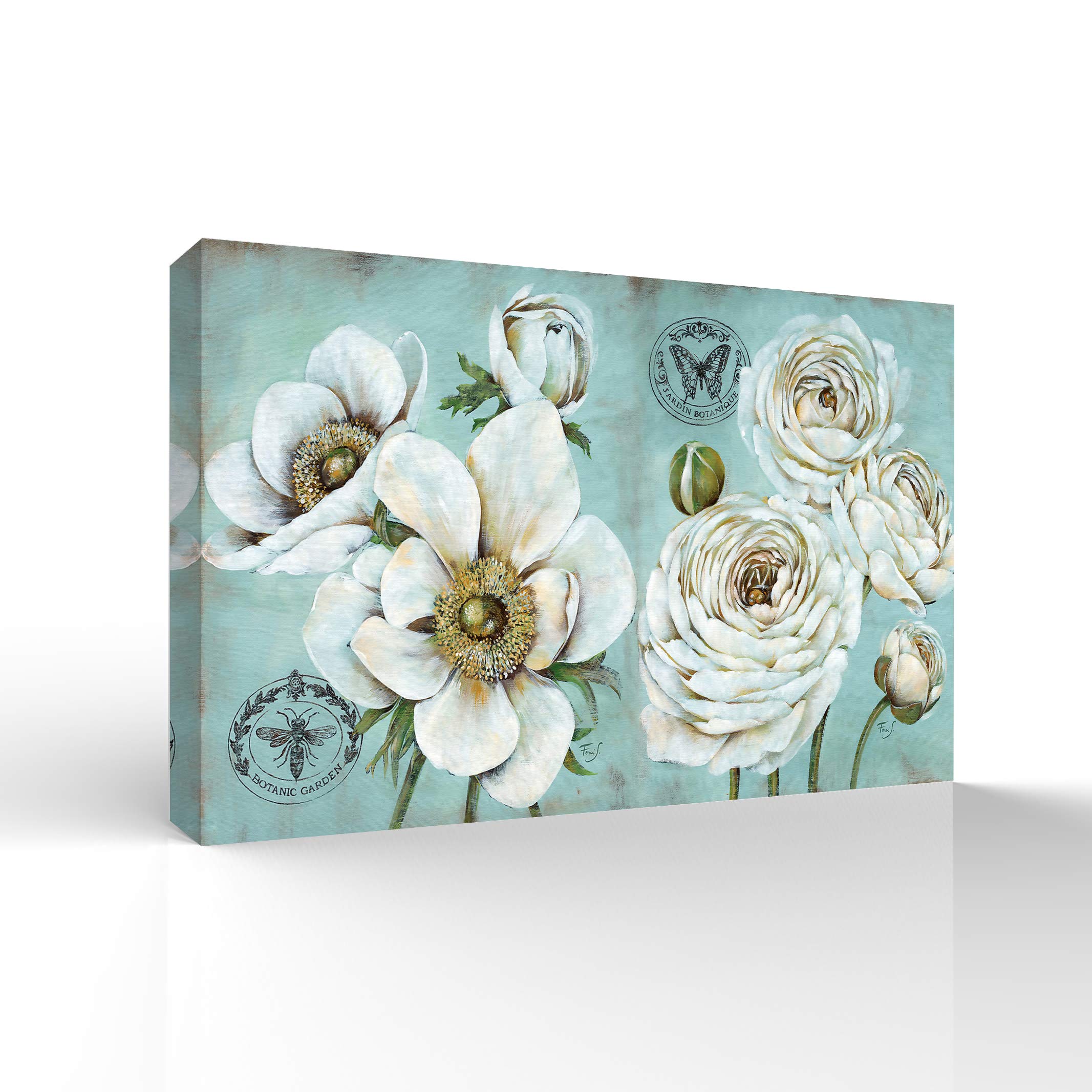 Amazon.com: Wall26-Canvas Wall Art-Vintage Flower-Giclee Painting