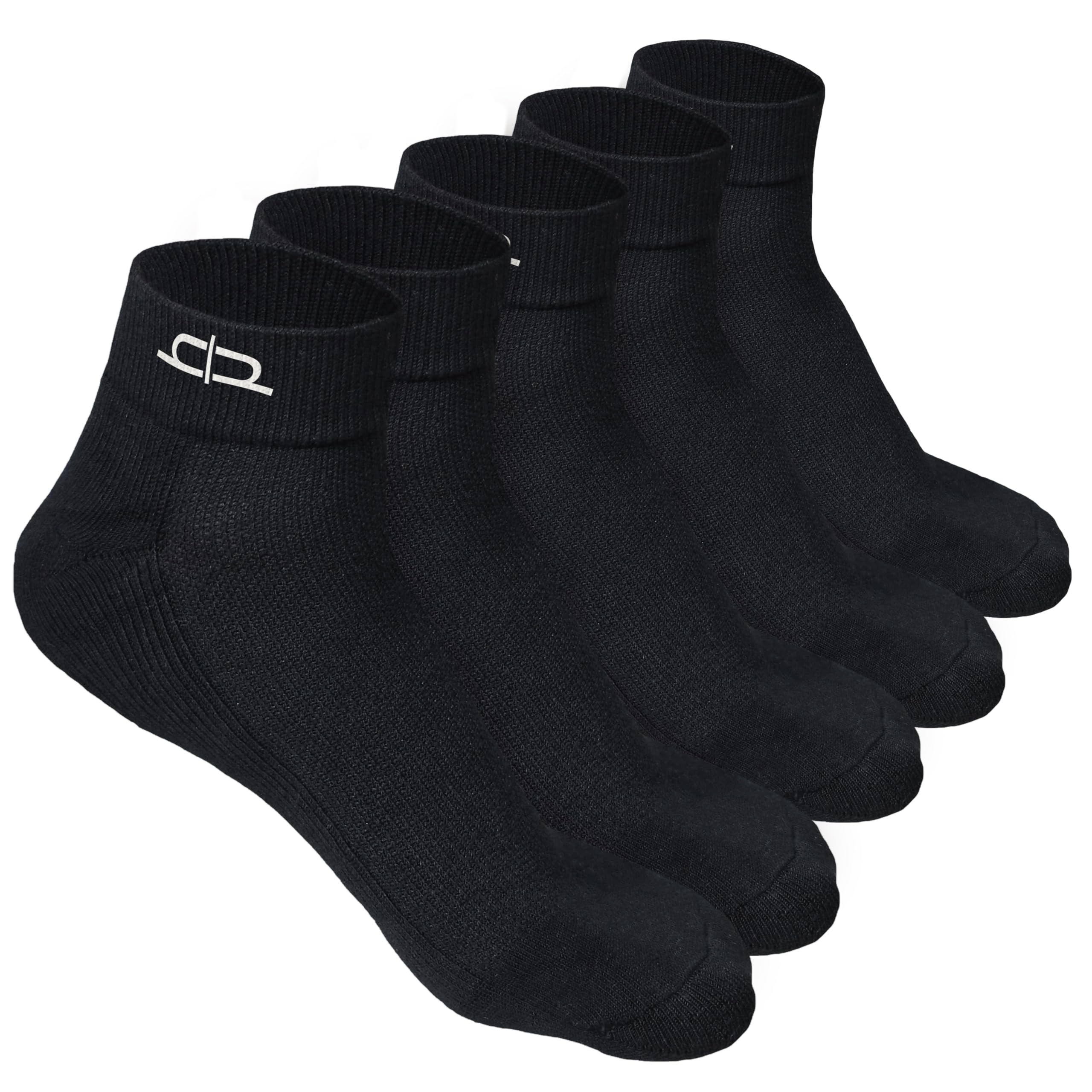 HEELIUM Bamboo Socks for Men | Quarter Length | Odour-Free & Breathable | Padded Base & Anti-bacterial | 3X Softer than Cotton Socks