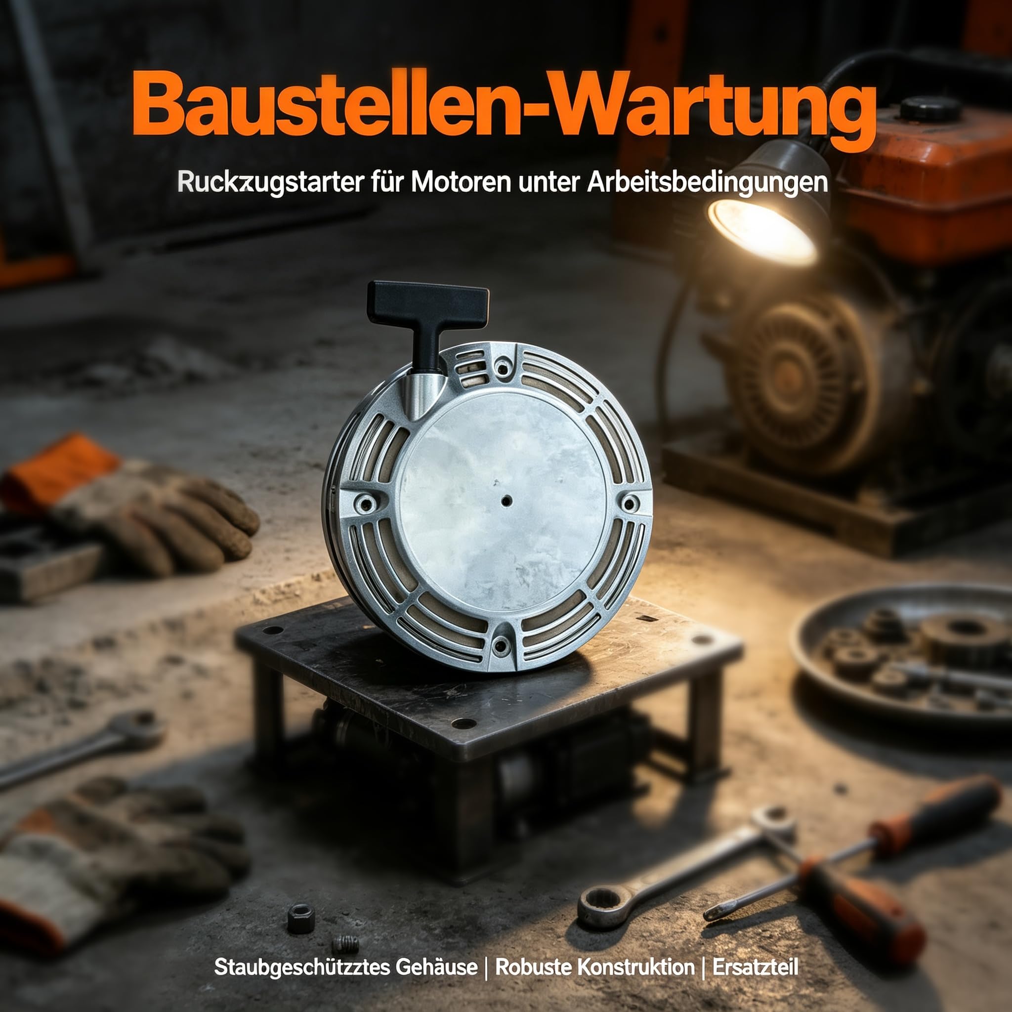 Rekordstarter für Hatz 1B20 1B30 1B40 1B50 Motoren Zuverlässig 02319100 Seilzugstarter Handstartgerät Robust Metallgehäuse Für Baumaschinen Landwirtschaft Geräte Standardgröße