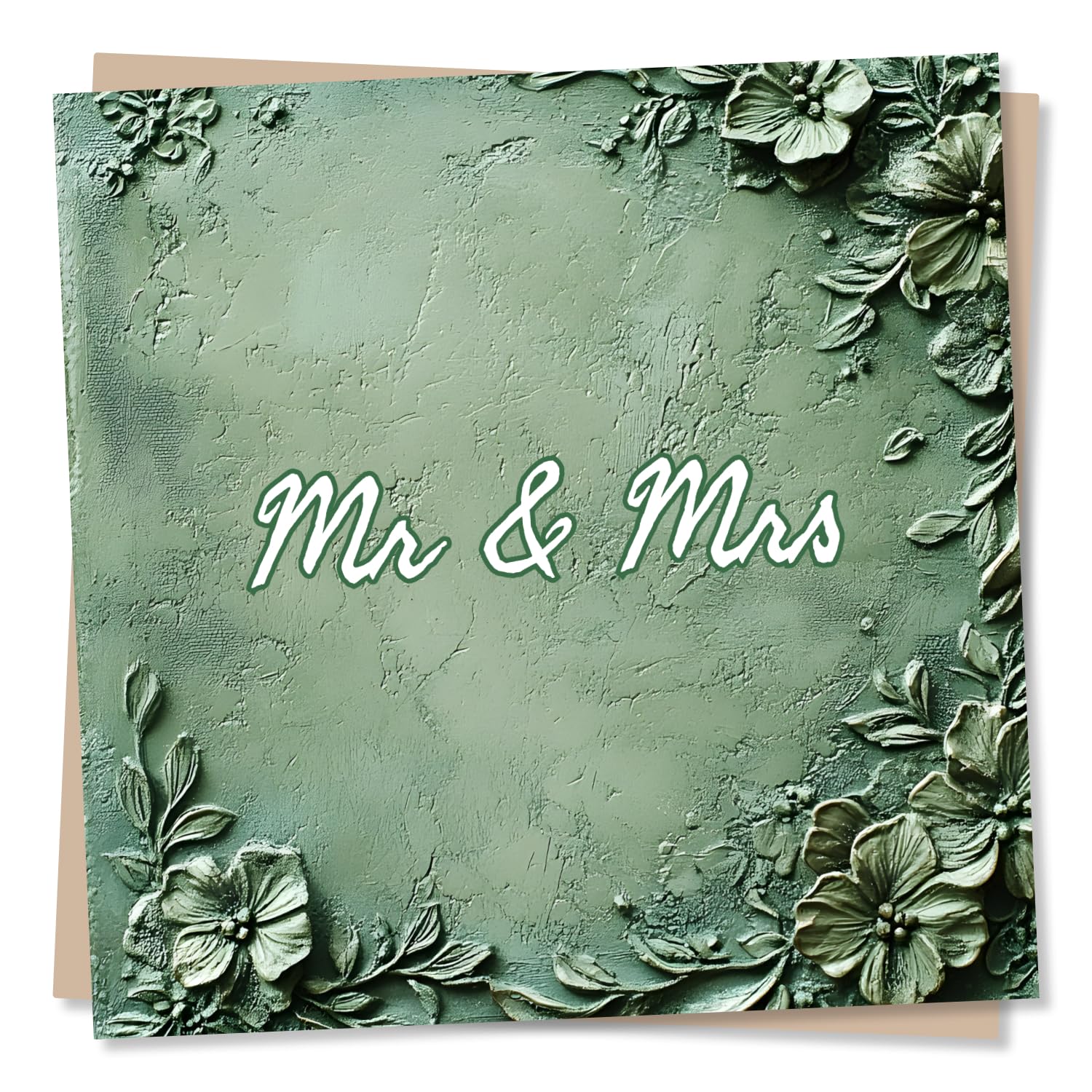Lovely Mr and Mrs Card For a Beautiful Couple - Flowers, Floral, Nature - Marriage, Wedding, Special Pair, Married - For Loved Ones, Husband and Wife
