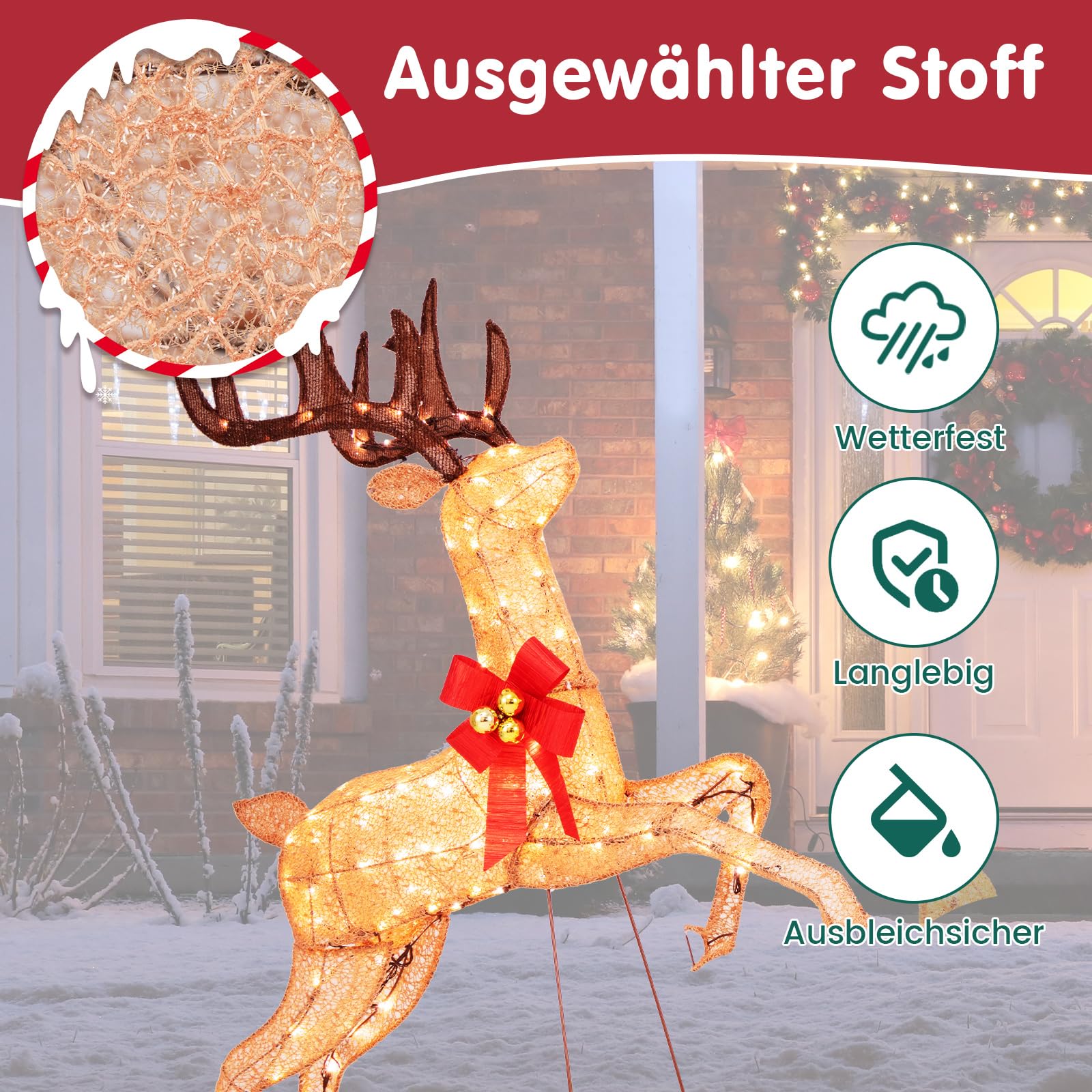 3 Decoratieve LED Cadeaudozen Met Timer - Verlichte Kerstdecoratie Voor Een Magische Sfeer