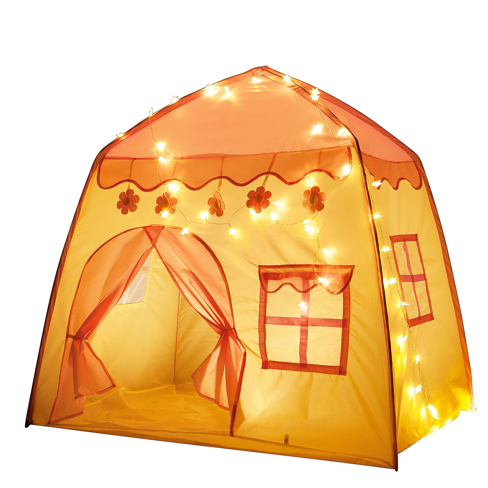 Kids Princess Tents for Girls Toys, Princess Castle Playhouse Tent, Indoor & Outdoor Toys Play Tent for 3+ Year Old Girls Kids Birthday Gift, Imaginative Games