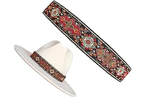 Adjustable unisex hat band for Cowboy and Fedora hats (Red, Black, Gold)