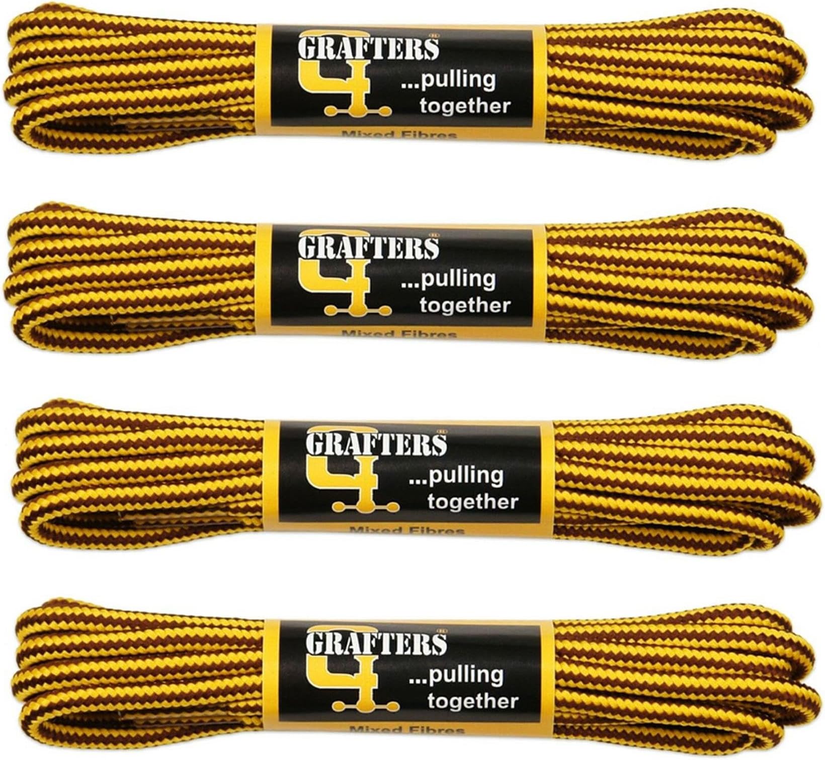 140CM Strong Work/Hiking Boot Laces (Yellow/Brown)