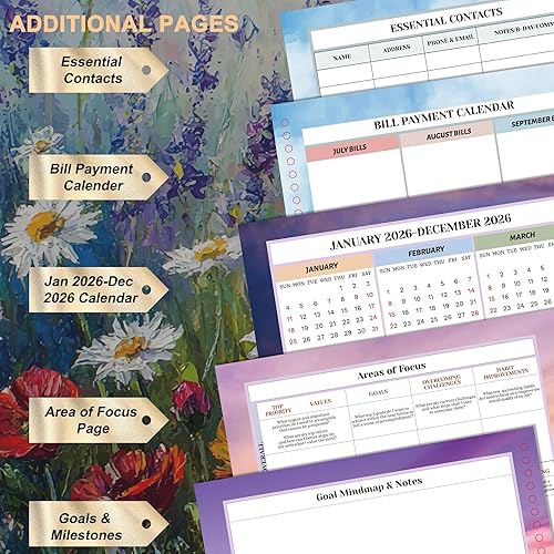 Miniatura 3 de CAGIE Agenda 2026 12 meses de enero de 2026 a diciembre de 2026, calendarios semanales y mensuales de 8.5 x 11 pulgadas, planificadores grandes en