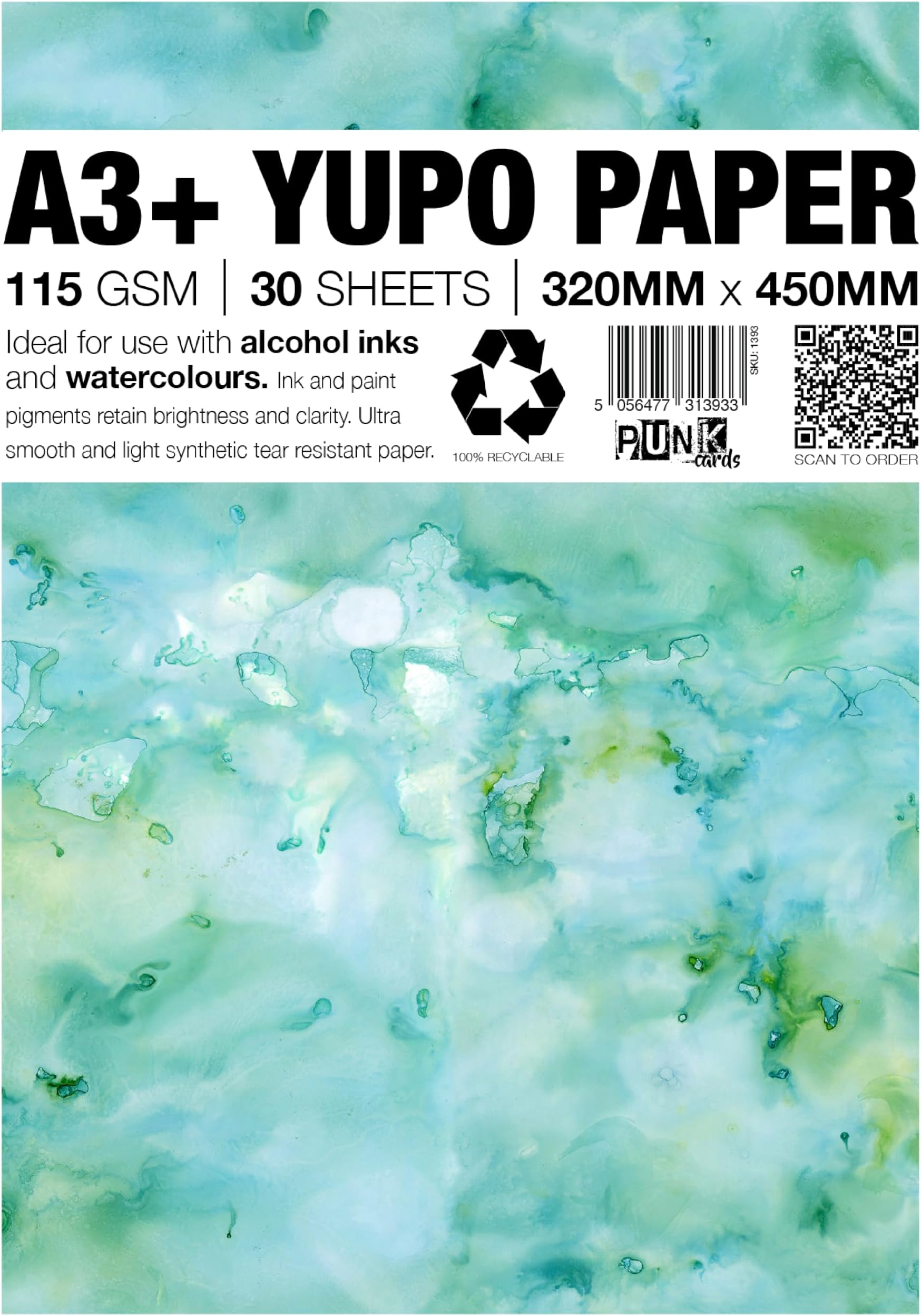 Sponsored Ad – Yupo Paper - Alcohol Inks - Yupo Paper A3 - Alcohol Ink Art Paper - for Artists and Painters - 30 Sheets - 115gsm - A3+ - 320mm x 460mm