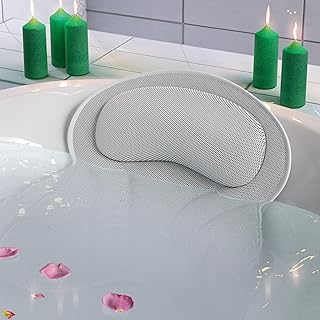 Bath Pillow for Tub - Bathtub Pillow for Bath Support for Neck, Head & Back - Bath Pillow for Men and Women - Tub Pillow for Bath, Bath Tub Pillow Headrest, Bath Pillow Bathtub