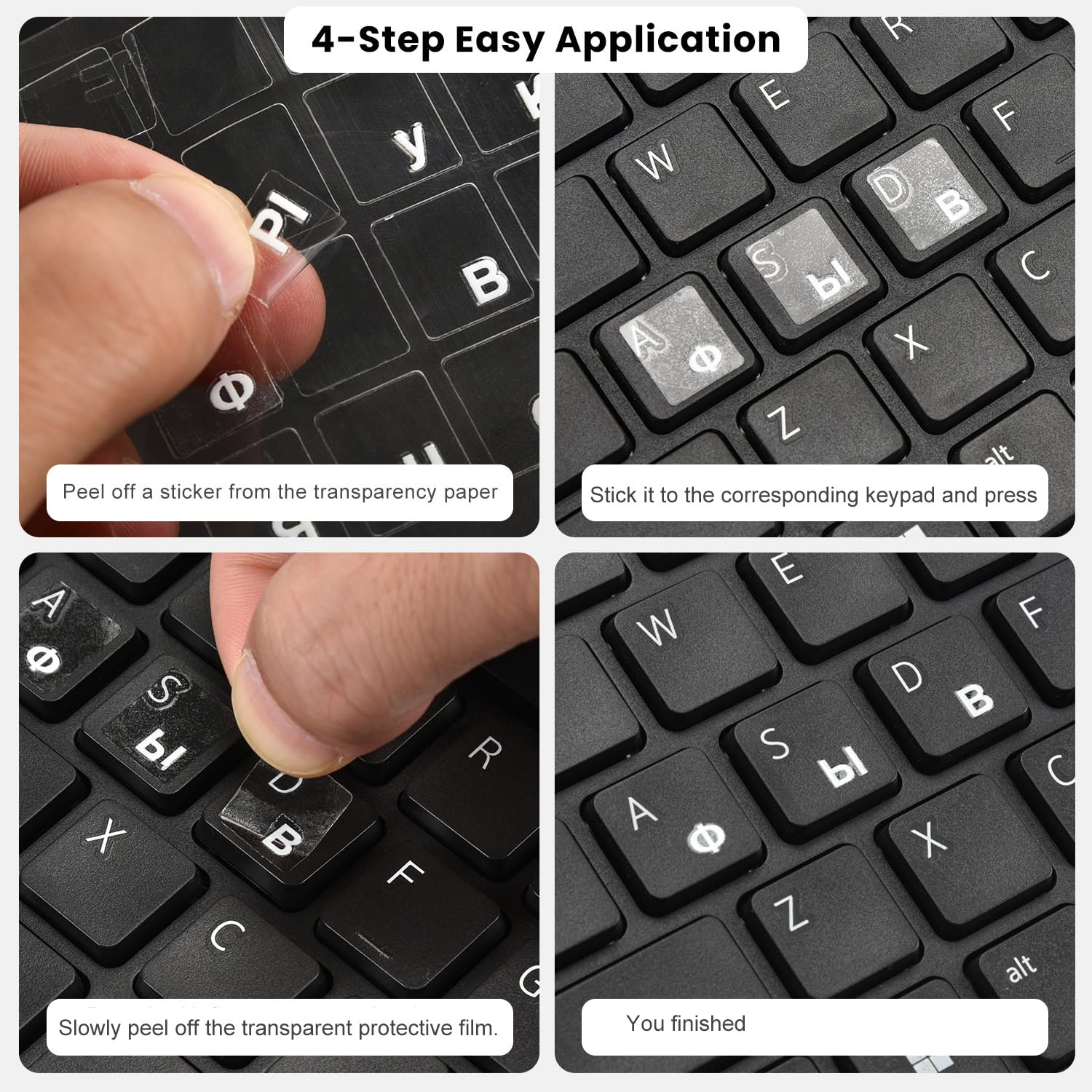 Amazon.com: 2PCS English Keyboard Letter Stickers for Laptop