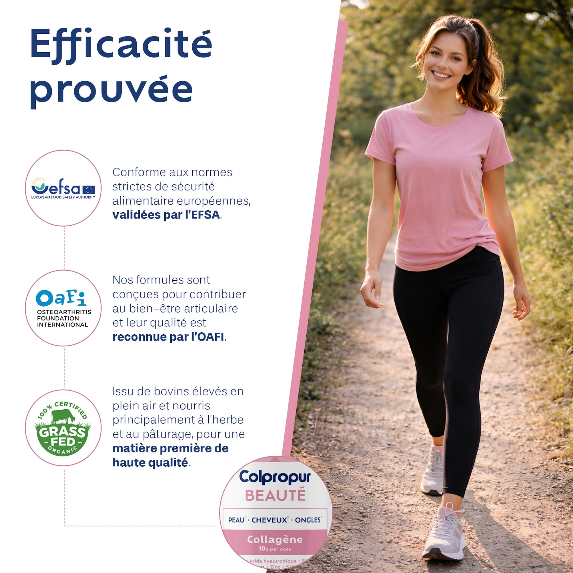 COLLAGENE Poudre - Peau Cheveux Ongles - Acide Hyaluronique + Vitamine C | Saveur Pêche,10 g/jour, peptides hydrolysés, coenzyme Q10, zinc, sélénium, 30 doses, sans sucre ni OGM, Colpropur Beauté