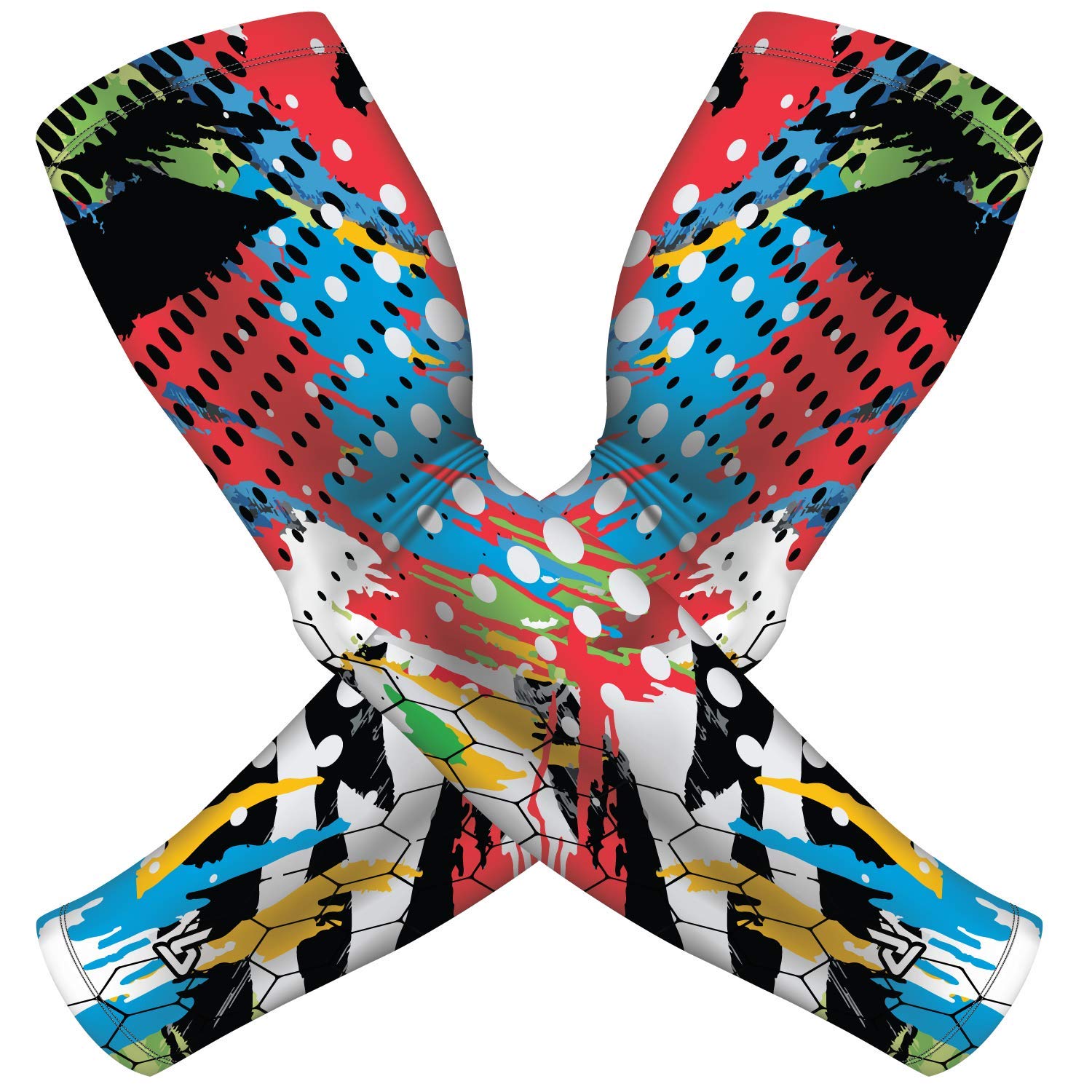 B-Driven Sports Pro-Fit Compression Arm Sleeves for men, Women, Boys and Girls. | UPF 50 Sun Protection, Moisture Wicking Cooling Fabric – Great for Muscle Fatigue and comfort control |20+ Designs