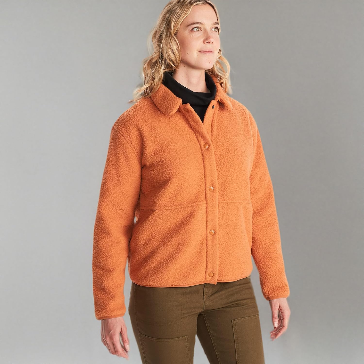 MARMOT Womens Aros Fleece Jacket Button Closure