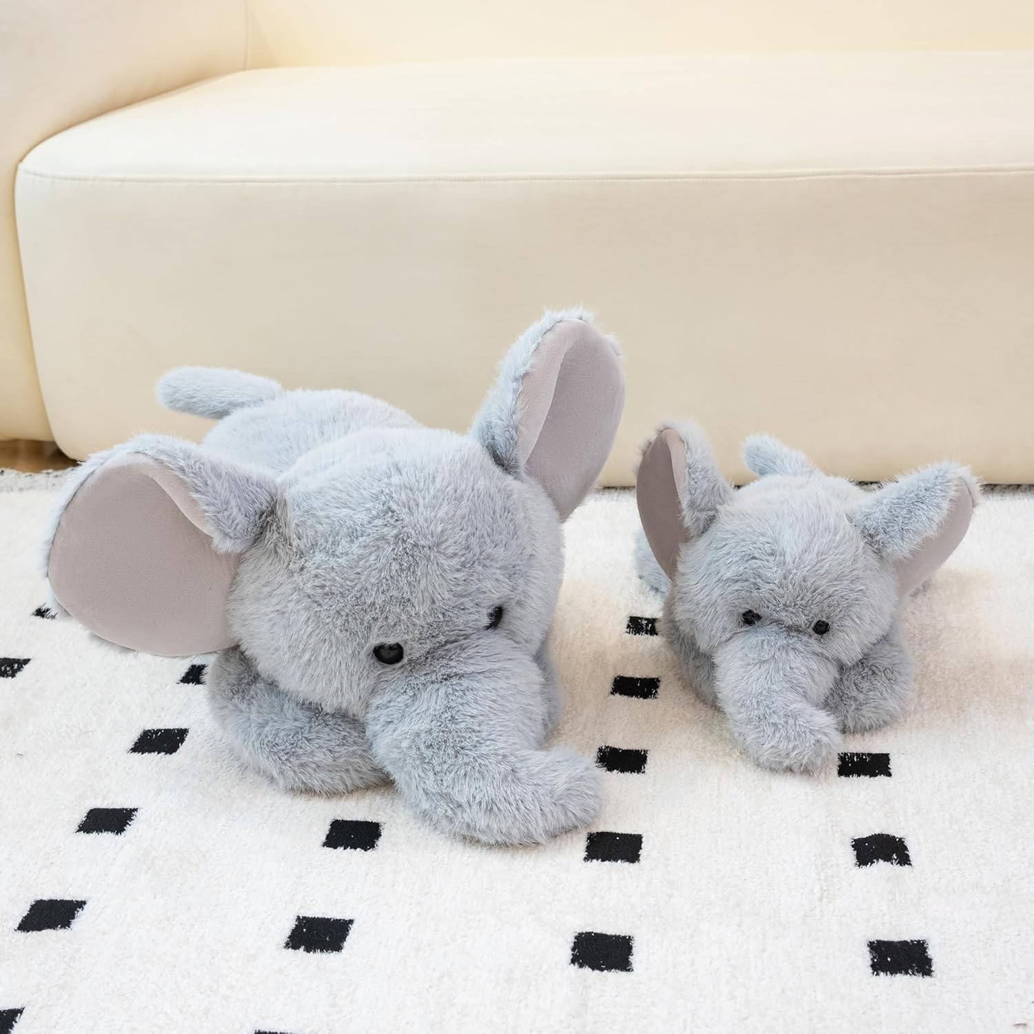 Gudisi 5 Pounds Weighted Elephant Stuffed Animals 23.6Inch Large Weighted Elephant Plush,Huggable Companion for Kids & Adults, Gift for Thanksgiving, Christmas and Birthday.