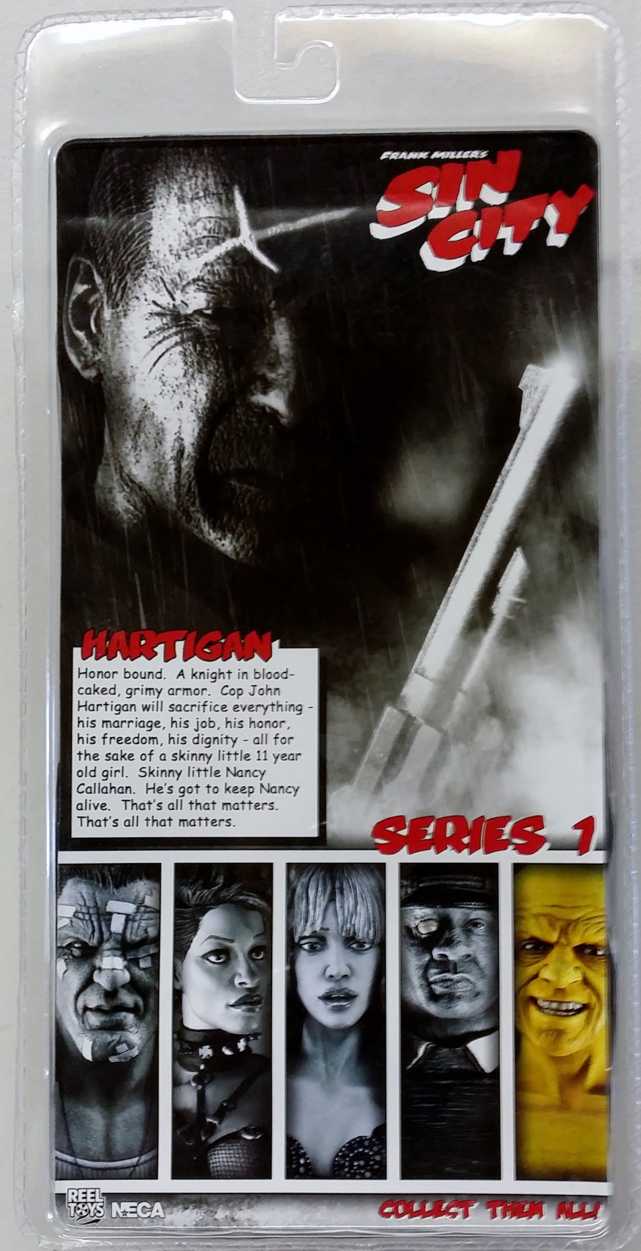 Sin City Series 1 Hartigan (Black and White) Action Figure by Sin