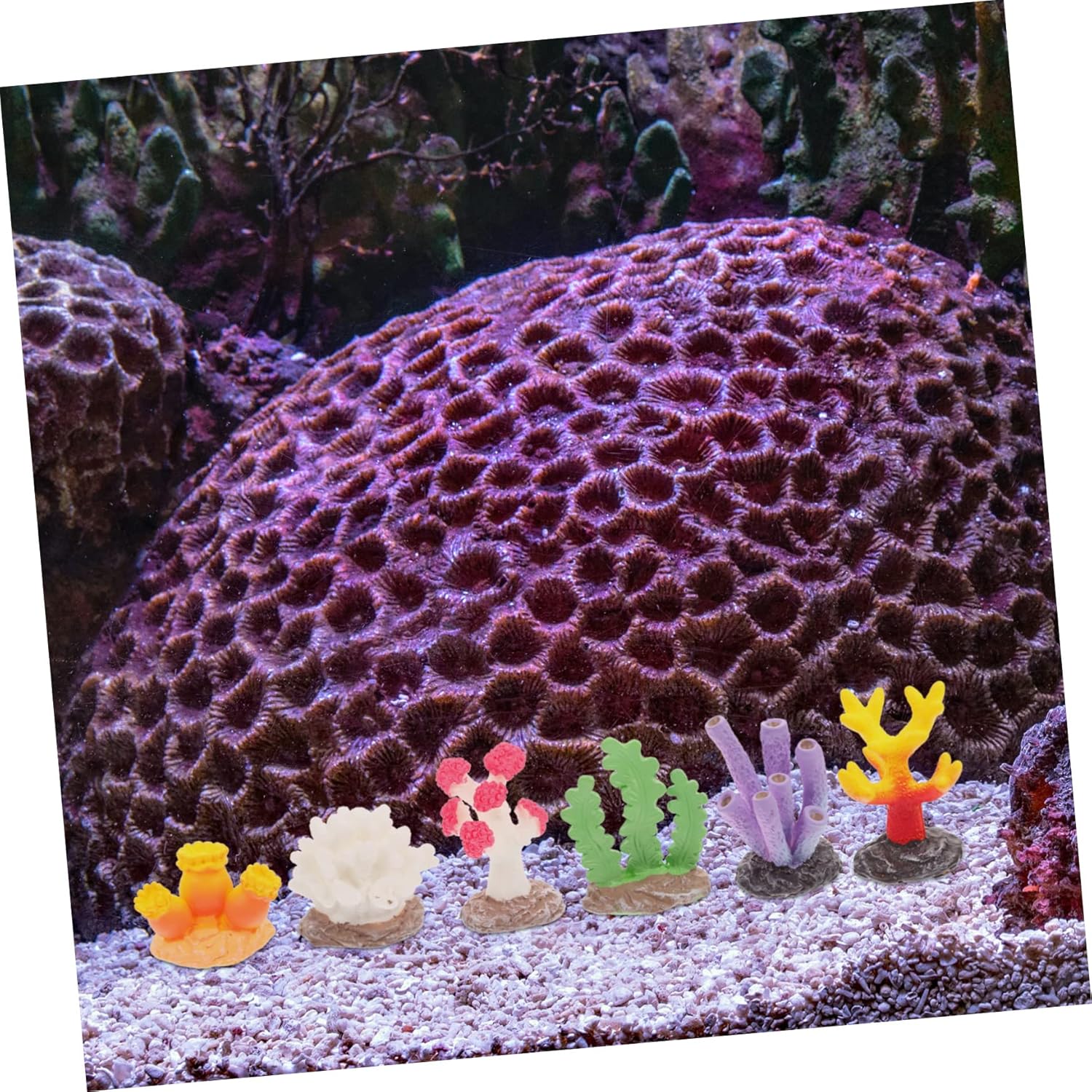 4sets Artificial Coral Fish Tank Seashell Decor Coral Decor Fish Tank Decorations Aquarium Decorations Aquarium Plants Aquarium Background Coral Aquarium Reef
