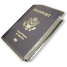 Unisex Adults Blue Vinyl Passport Protector, Water Resistant, 1 Compartment, 2 Pockets, 1 Section, 4.125 Inches Width