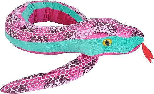 Wild Republic - Peluche de serpiente de peluche, regalo para niños, panal rosado, 54"