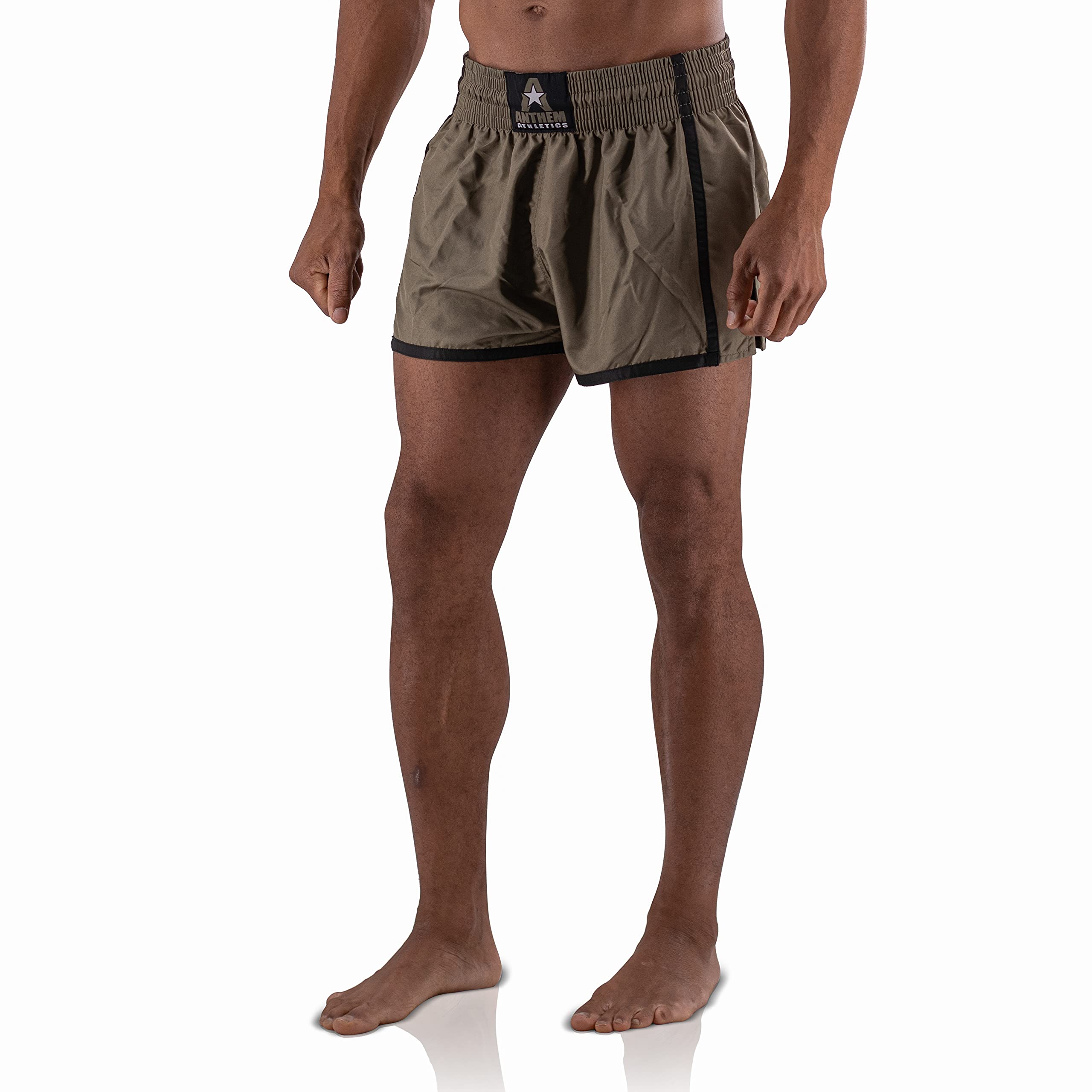 Anthem AthleticsMuay Thai Shorts Men, Muay Thai Shorts Women - Kickboxing Short Boxing Trunks 5050 Classic Infinity Resolute