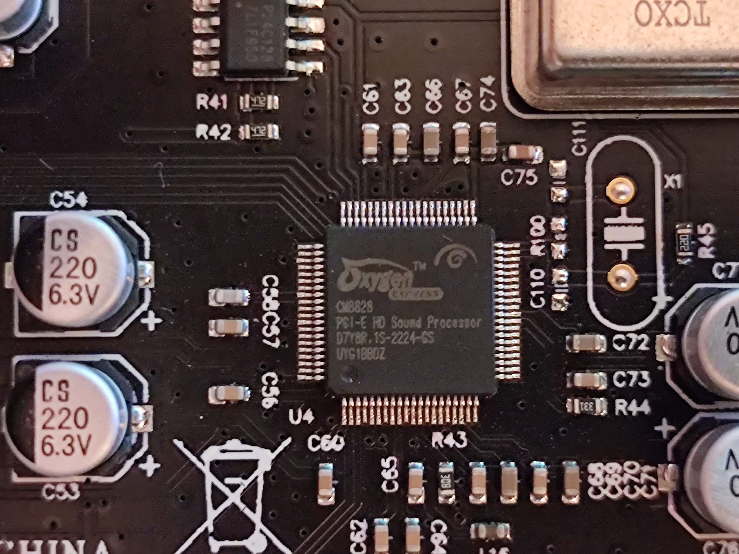 KALEA-INFORMATIQUE 7.1 HD HiFi-Soundkarte 24 Bit 192KHz 100db auf PCIe-Port mit Cmedia Oxygen CM8828 / CM9882A Chipsatz - High und Low Profile.