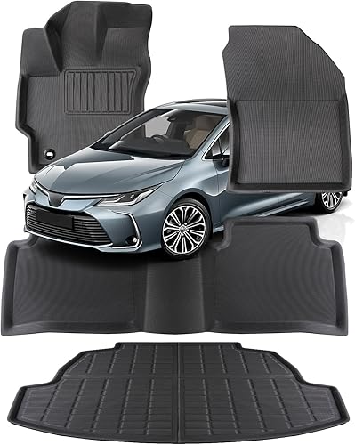 Alfombrillas de coche para Toyota Corolla 2020-2025 2026 (no para Hatchback o Cross), accesorios XPE para todo tipo de clima, alfombra de ajuste