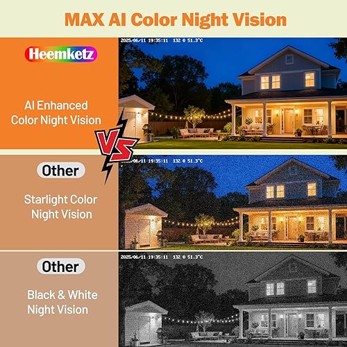 Miniatura 3 de Cámara de seguridad de ventana de 3MP 2K para el hogar, detección humana WiFi6 AI 5G2.4GHz, alertas en tiempo real, visión nocturna a color ChroMax