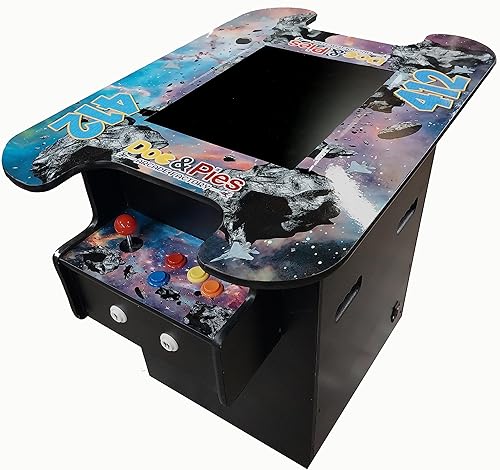 Máquina de cóctel profesional de tamaño completo 412 juegos clásicos 2 jugadores pantalla LCD de tamaño completo, botones y joystick