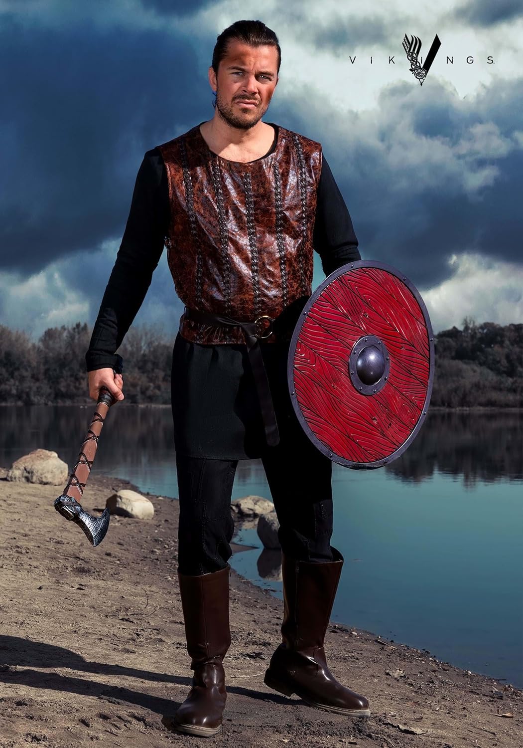 Adult Vikings Warrior Costume | Bjorn Ironside Outfit | Nordic Chief Battle Uniform | Renaissance Attire - Image 2