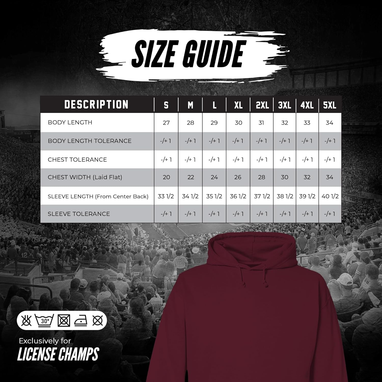 License Champs Hooded Sweatshirt | Official NCAA College Merch | Mens Womens Adult Hooded Sweatshirt | Mens Womens | Bar Logo