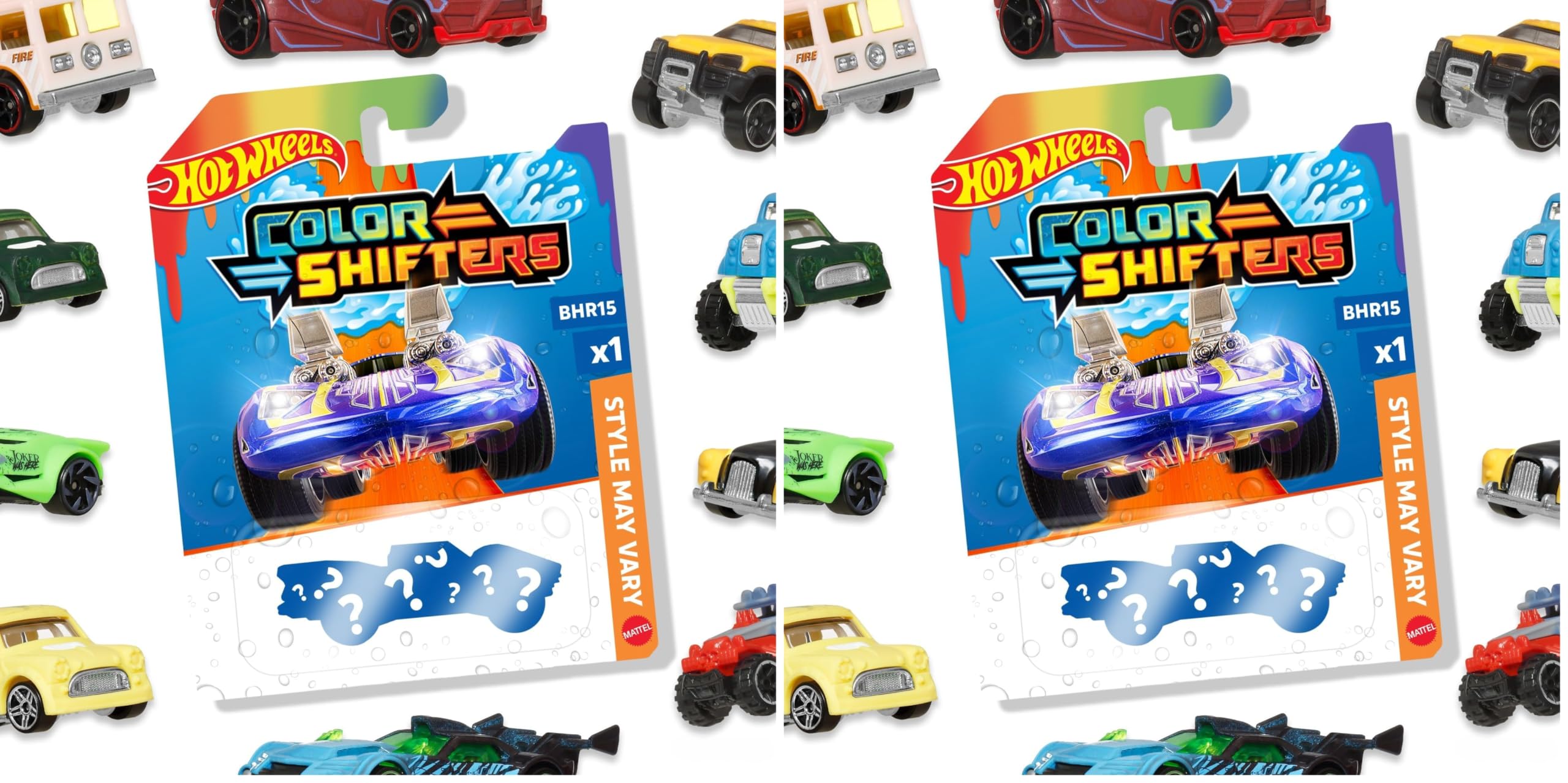 Hot Wheels Color Shifters Toy Car in 1:64 Scale, Repeat Color Change in ICY Cold or Very Warm Water (Styles May Vary) (Pack of 2)