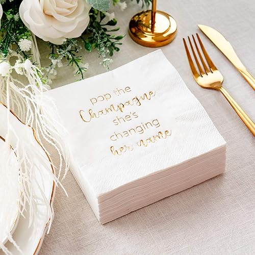 Miniatura 6 de Crisky Servilletas de cóctel para despedida de soltera, servilletas de postre de lámina dorada, despedida de soltera, despedida de soltera, fiesta