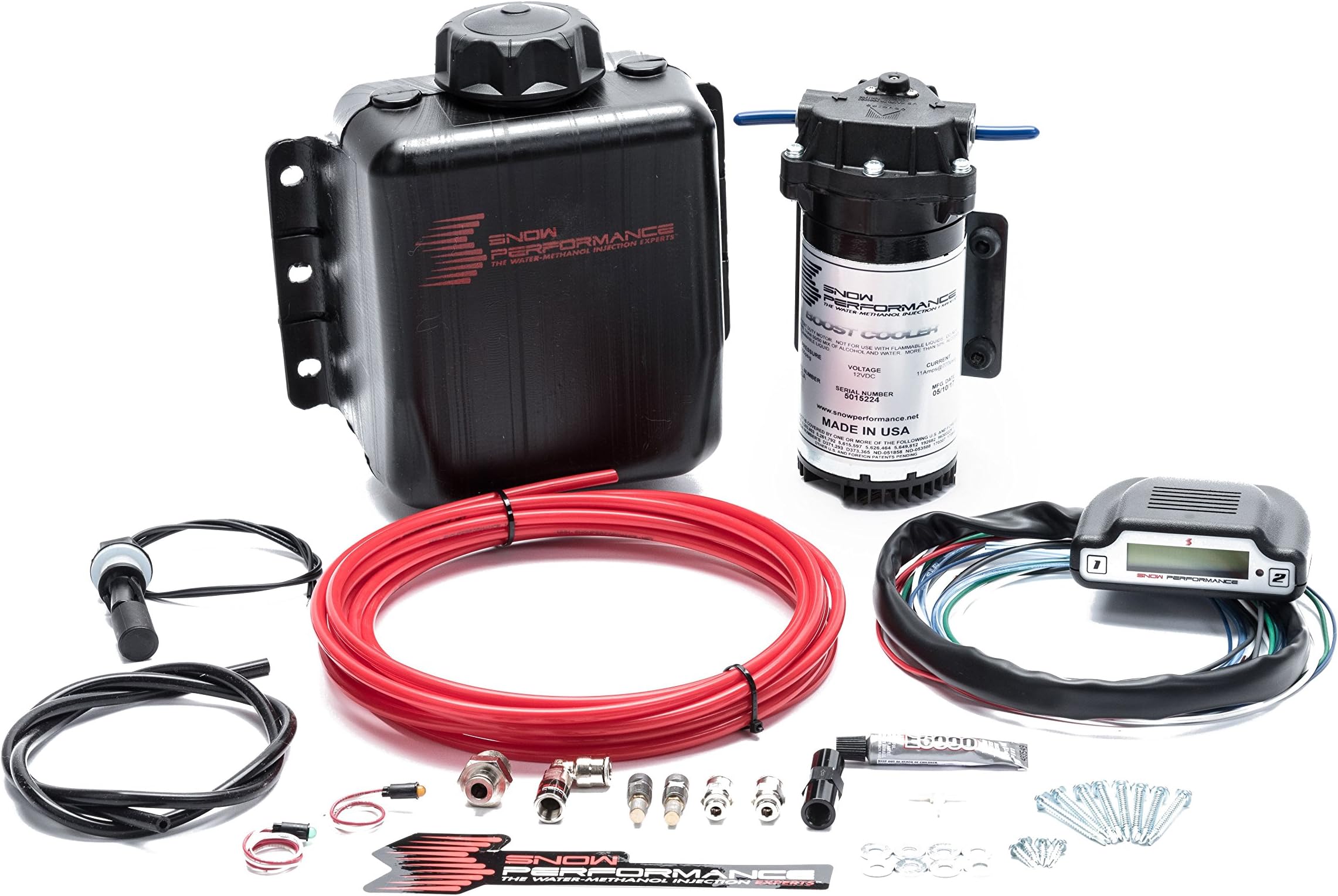 Stage 3 Boost Cooler™ Direct Injected 2D MAP Progressive Water-Methanol Injection Kit (Red High Temp Nylon, Quick-Connect Fittings)