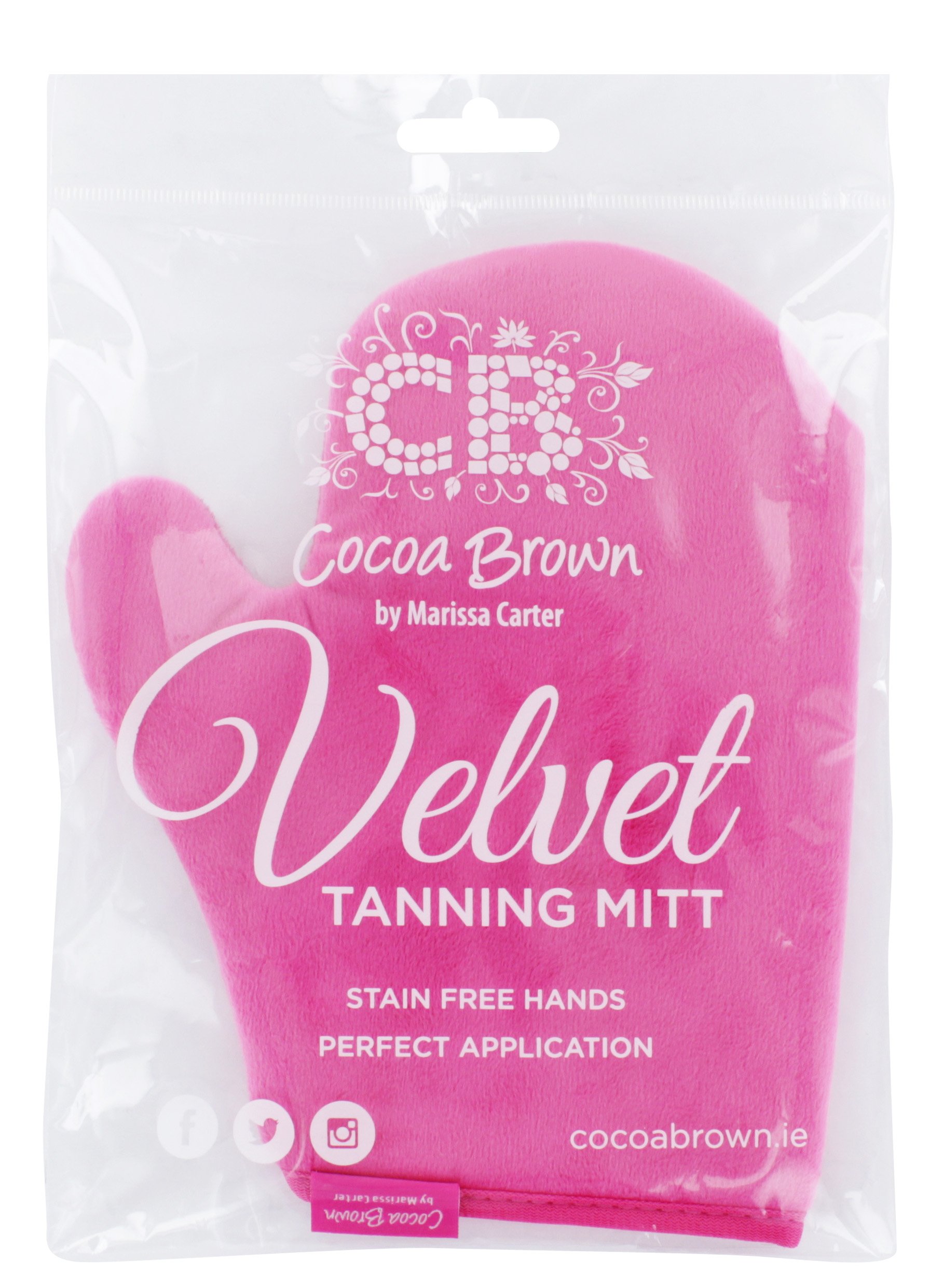 Cocoa Brown Velvet Tanning Mitt