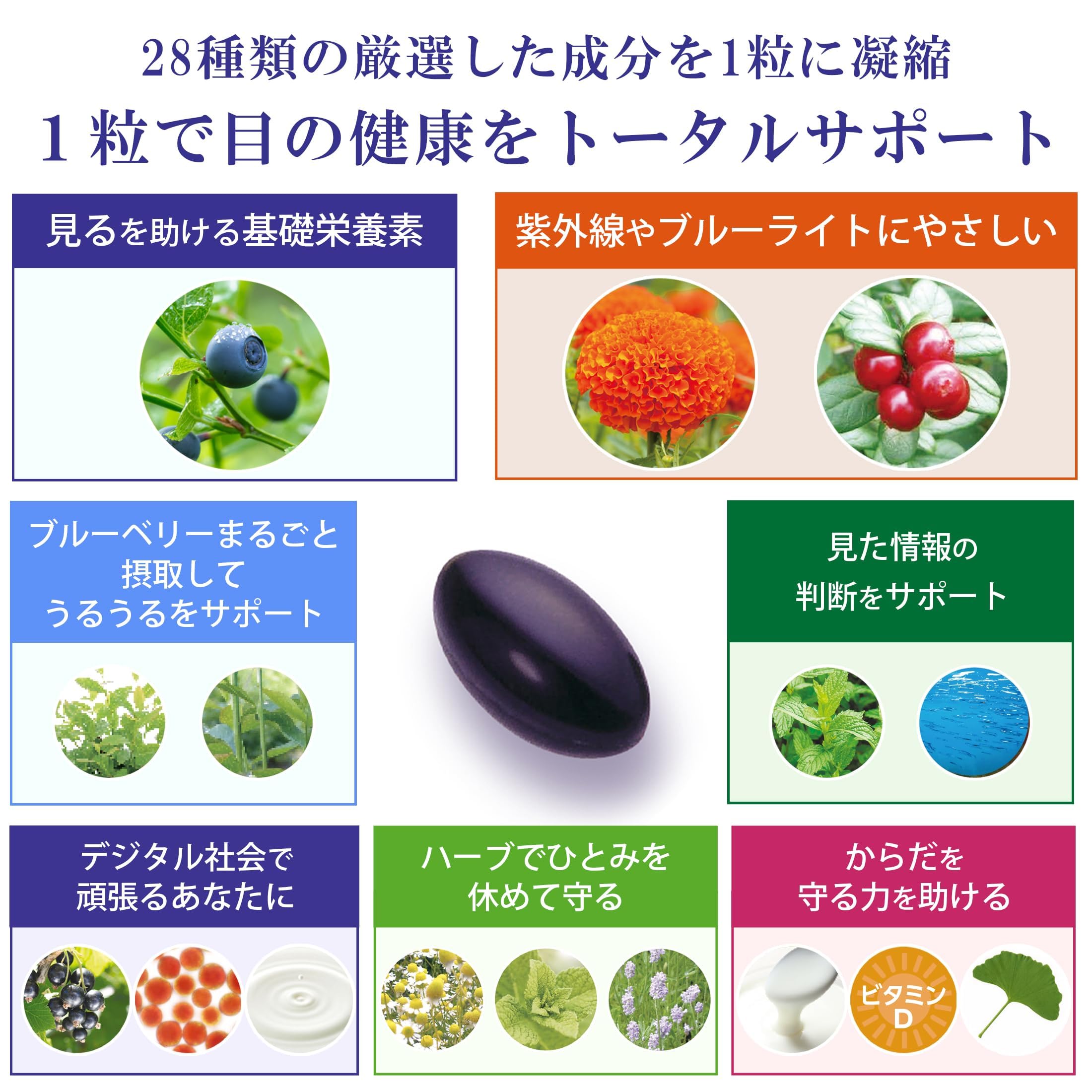 Amazon | 【公式】 わかさ生活 ブルーベリーアイ 小粒 ブルーベリー
