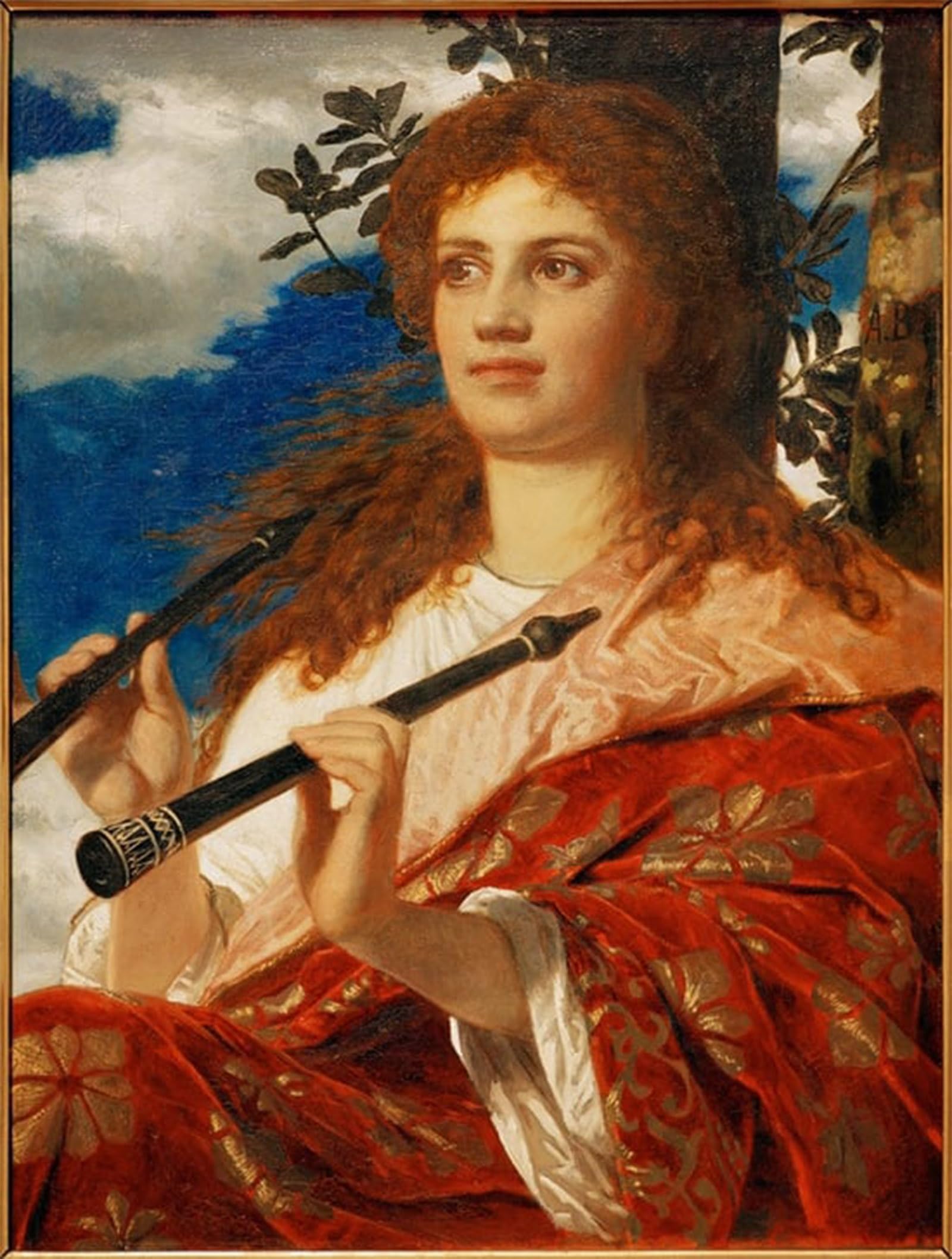 ARTXLXXBN Famous Art Print Poster Vintage Wall Art the Muse of Anakreon by Arnold Böcklin Canvas Art Poster for Home Decor 60x90cm