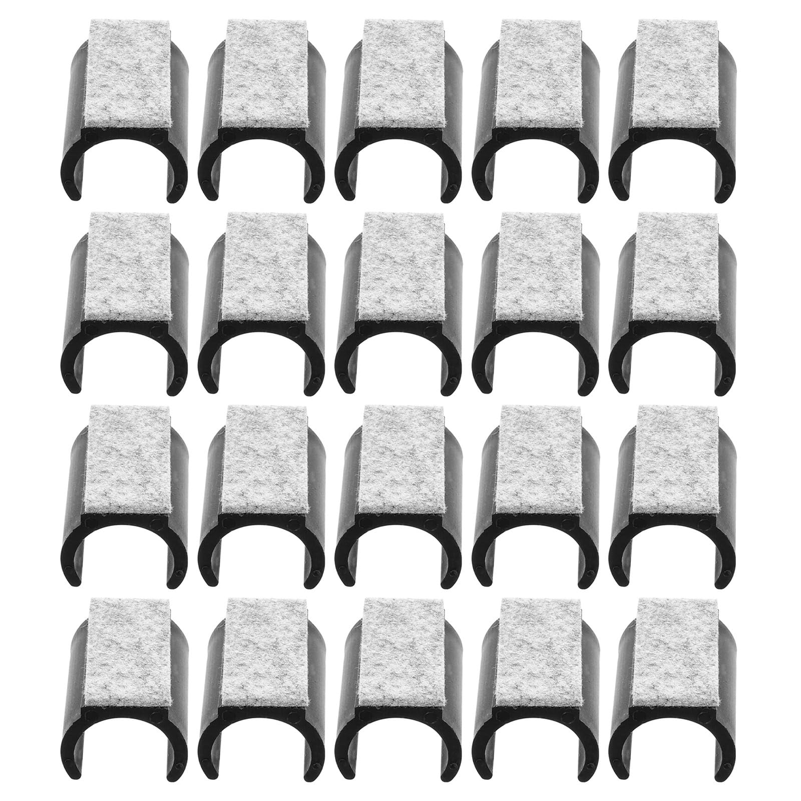 Tapones de plástico y fieltro Kisangel para patas de muebles y sillas de comedor, 20 piezas
