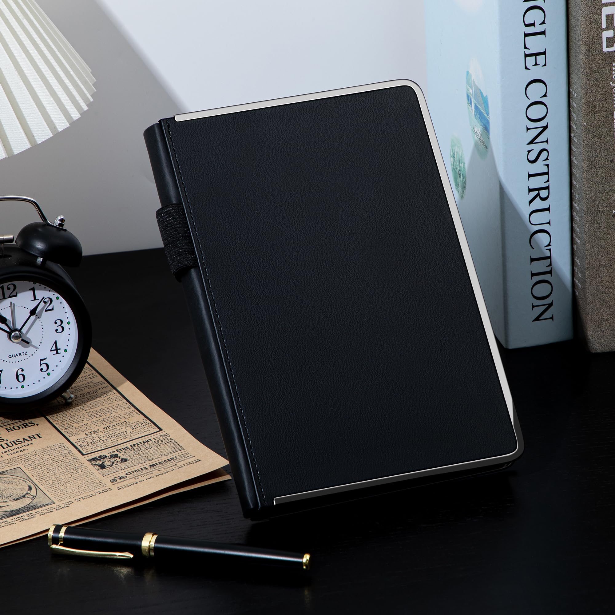 MINICAGIE Diario de cuero para hombres y mujeres, regalos de 288 páginas, 100 g/m², papel grueso, cuaderno A5, cuaderno de tapa dura para escribir, cuadernos para el trabajo, tomar notas, diario, 14.7