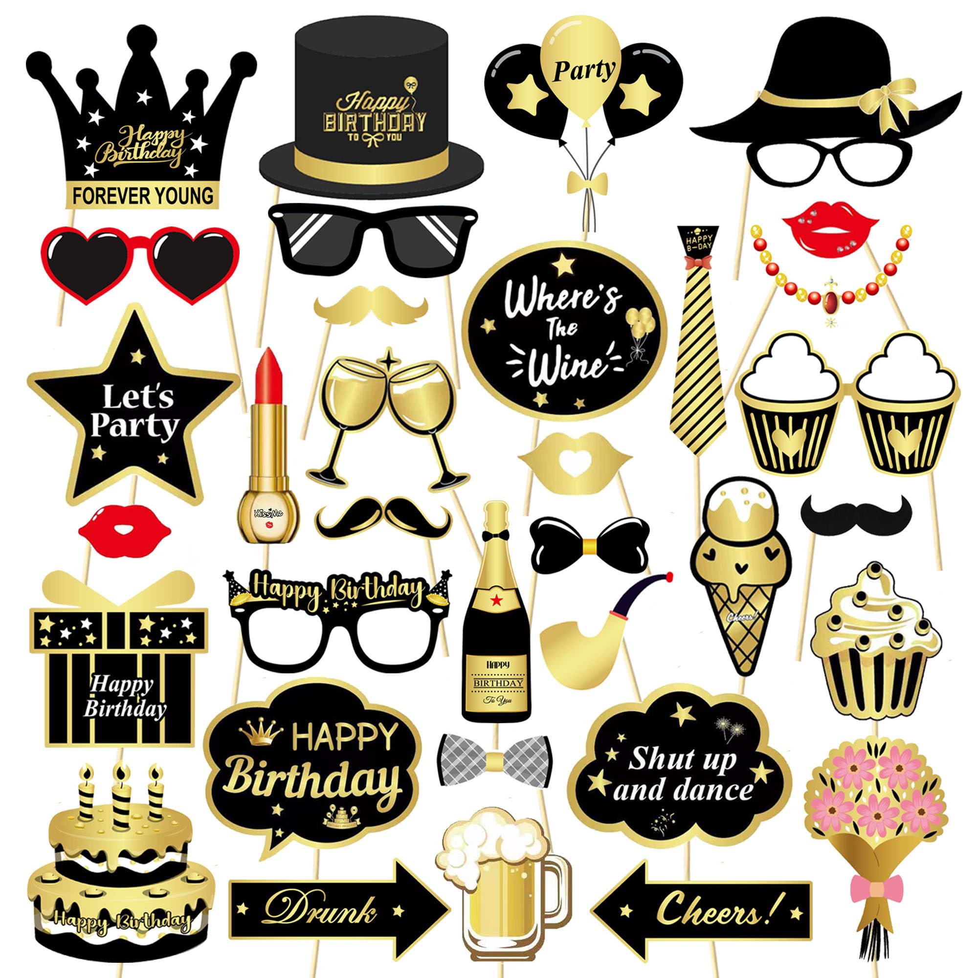 Fotobox Accessoires, Foto Requisiten für Party