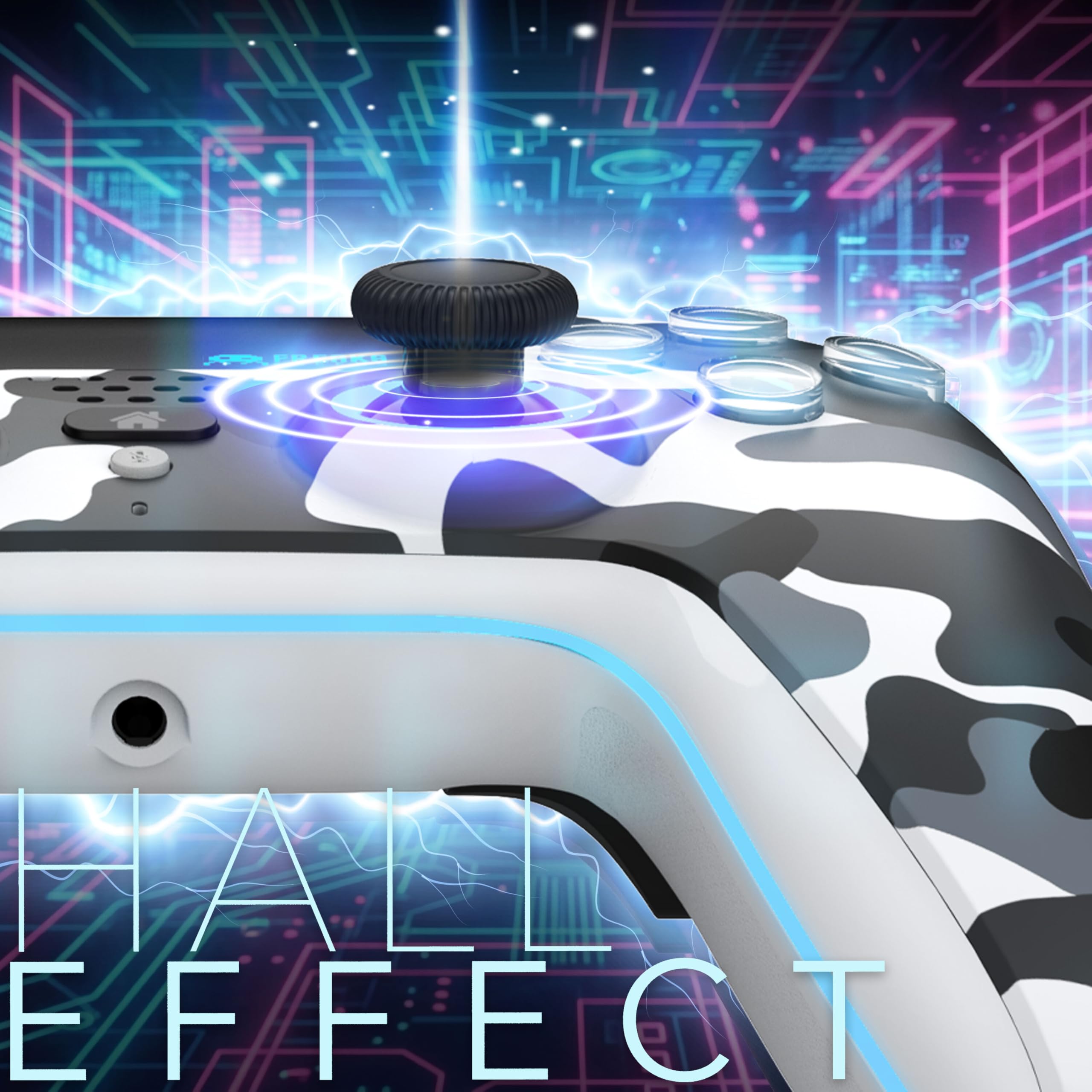 Freaks and Geeks-Manette Bluetooth pour PS5 LED Hall Effect - White Camo