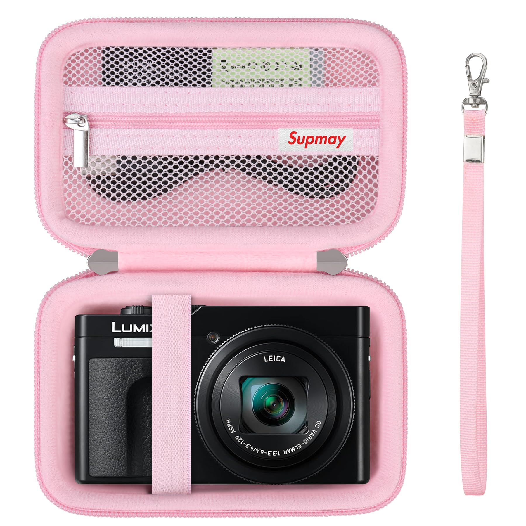 Supmay Camera Case for Panasonic LUMIX ZS99 Point and Shoot Camera/LX10 ZS200D ZS200 ZS80D ZS80 ZS100 ZS70 ZS60 Camera, Protective Case Bag with Mesh