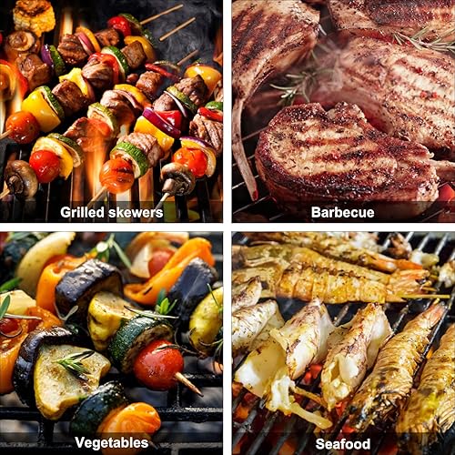 Miniatura 9 de Parrilla de gas propano portátil, parrilla de gas portátil de 2 quemadores, pequeña parrilla de gas de mesa, parrilla de gas de 24000 BTU barbacoa