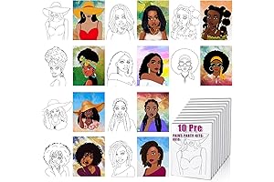 HAGUDAMU Pre Drawn Canvas for Painting - 10 Pack 8X10 Sip and Paint Canvas