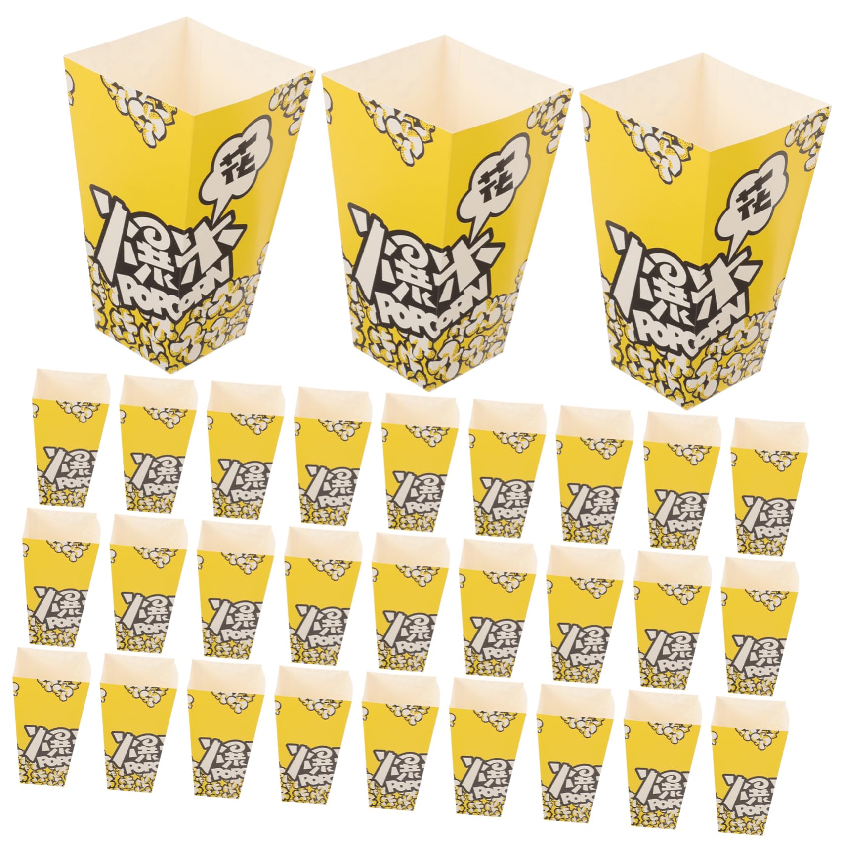 STOBAZA Popcorn Boxes Reusable Paper Made Snack Containers for Party 100pcs Movie Theater Popcorn Box