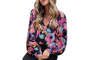 Colorful Women's Bohemian Chic Blouse