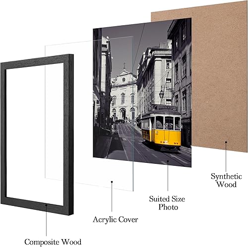 Vista 191 de eletecpro Juego de 10 marcos de fotos de 8 x 10 pulgadas, collage de fotos, decoración de pared, fotos de 5 x 7 con paspartú o de 8 x 10 pulgadas