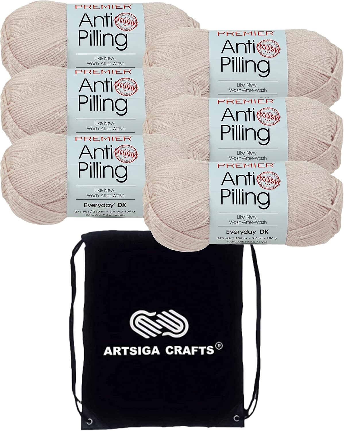 Premier Yarns AntiPilling Everyday DK Linen Acrylic Yarn 6